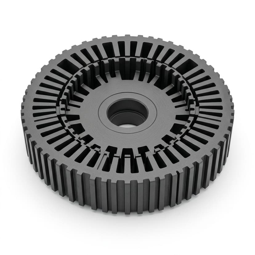 Segmented axial flux stator component reference