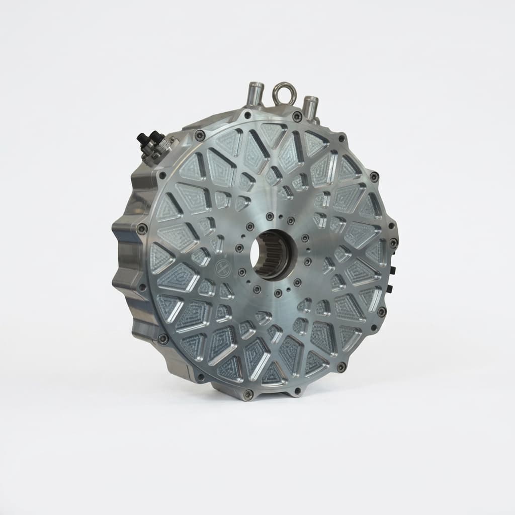 Automotive axial flux motor package used as a 3-phase motor integration reference