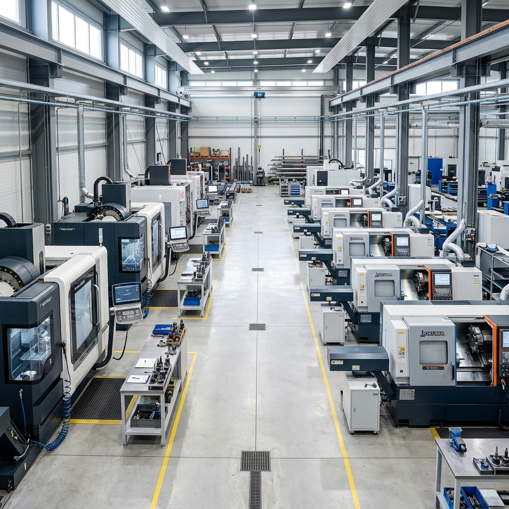 Reference CNC machining workshop for AFPM motor components